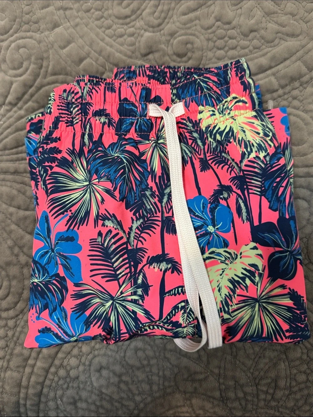 Chubbies Men’s XXL 5.5” Swim Trunks Pink Tropical Palm Print